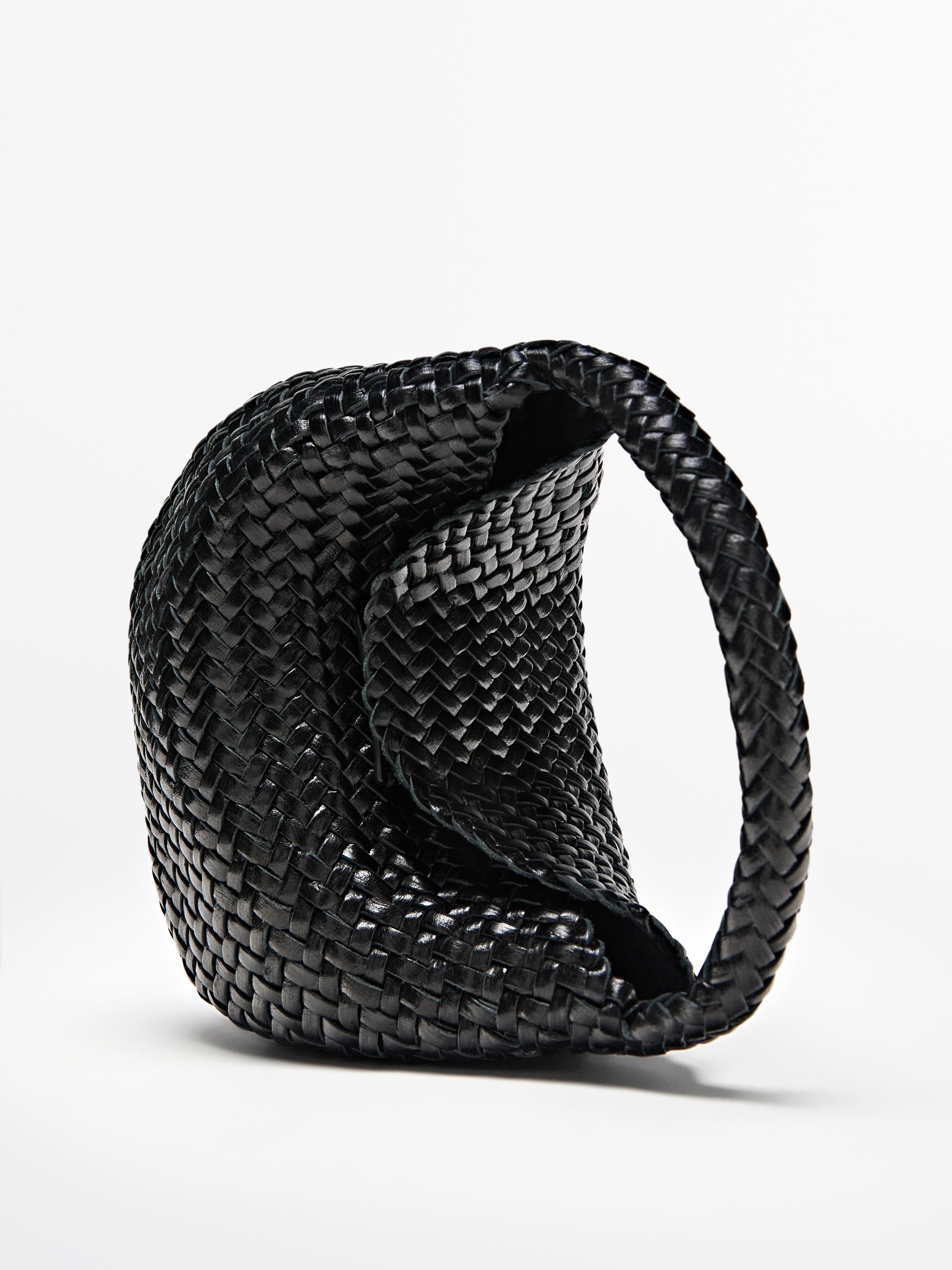 Nappa leather braided mini bag